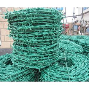 China BWG16xBWG16 High Toughness PVC Plastic Coated Barbed Wire Roll supplier