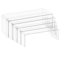 China Five Piece Acrylic Riser Display Set Stand Transparent 7.8 X 3.1 X 2.3 Inches on sale