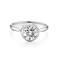 China Classic Design Hot Sale Lab Grown Diamond Ring 18K White Gold Simple Style for daily Diamond ring on sale
