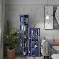 China 5 Layer Corner Bookshelf Bookcase Steel Display And Metal Book Rack on sale