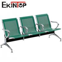 China Green Stainless Steel 3 Seater Chair For Clinic Airport School on sale