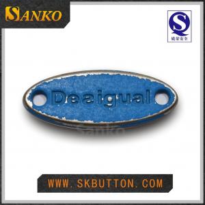 High quality color painting metal labels for garments