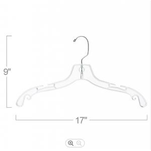 PS Thick Plastic Hangers , Transparent Plastic Shirt Hangers