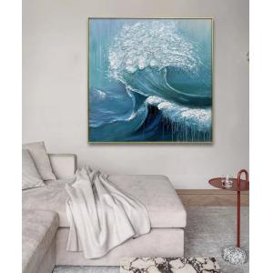 China Home Decor Canvas Original Abstractt Heavy Textured Sea Wave Wall Hanging Decor Painting Customized Size Accepted NO Original wholesale