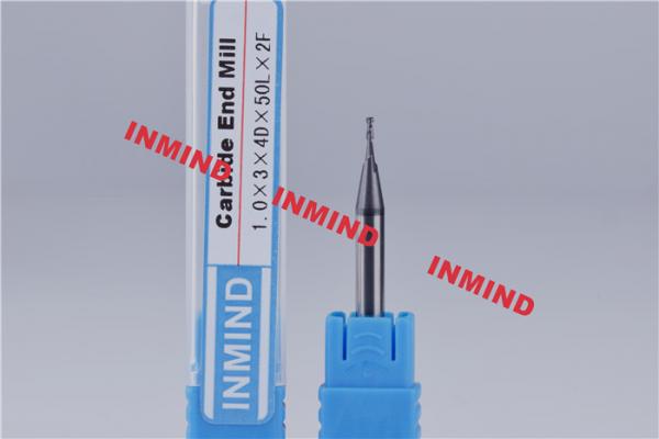 0.1mm - 0.9mm Carbide Micro End Mill with TiSiN Coating High Hardness