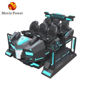 China Fiberglass 9D VR Shooting Cinema 6 Person VR Chair Roller Coaster Arcade Game Simulator supplier