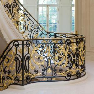 China Ringhiera Delle Scale Interior Stair Railings Anti Rust Wrought Iron Stair Balusters supplier
