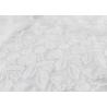 China White Floral Guipure Embroidery Lace Fabric / Sequin Bridal Mesh Fabric For Wedding Dress wholesale