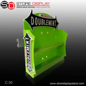 Colorful two tiers acrylic counter top display/table display for show chewing