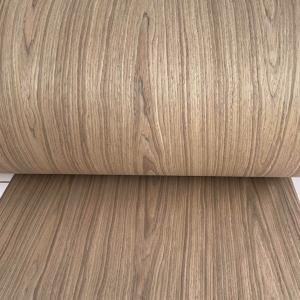 Teak Wood Flooring Veneer 0.45mm Fire Resistant Custom Engineered Facing