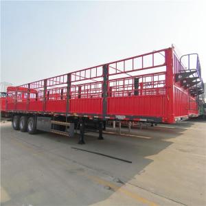 China Stake Utility Cow Carrier Livestock CIMC Sideboard Semi Trailer supplier