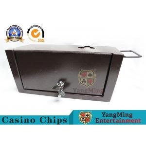 Large Cash Slot Casino Accessories Metal Cash Money Box With Locks / Lockable Money Tin