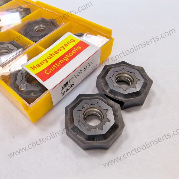 CNC Milling Insert with PVD Coating ONMU080608 HYB208, Suitable For Difficult-to-machine Materials Except High-temperature Alloys.