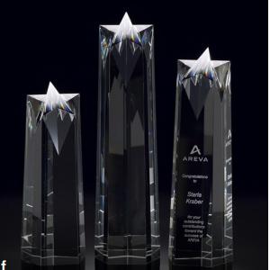 crystal star trophy/crystal top star trophy/crystal star award/star award/crystal awards