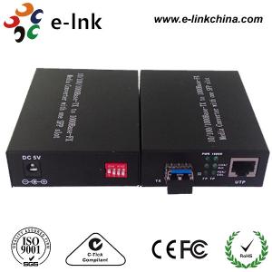 China entalhe de SFP do conversor dos meios dos ethernet da fibra do gigabit 1310nm com interruptor de MERGULHO wholesale