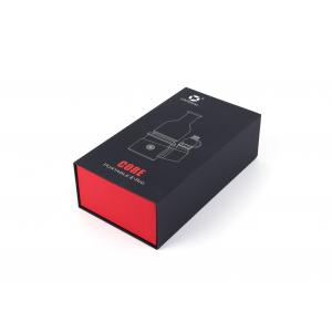 Custom Beauty Black Magnetic Closure Box Rigid CBD Packaging Offset 4C
