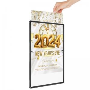 Ultra Thin Slim Glass Lightbox for Wall Mounted Digital Poster Supermarket Advertising