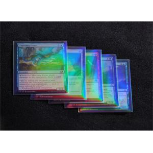 Thickness Custom Double Clear Holographic Card Sleeves Rainbow Effects