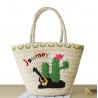 New Korean version of the hand-embroidered shoulder bag straw bag beach knitting