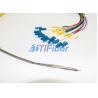 LC 12 Cores Armored Optical Fiber Pigtail With Bundle Type LSZH Outer Jacket