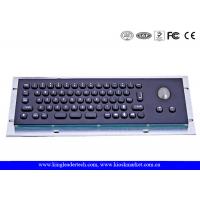 IP65 Stainless Steel Black Compact 66 Keys Metal Keyboard With Trackball