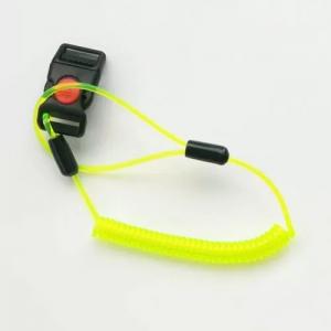 Plastic 2mm Cord Coiled Tether Lanyard For Hard Hat