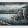 China Contemporary Fishing Boat Painting At Sea / Sailing Ship Paintings Prints wholesale