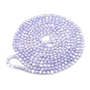 Purple 7-8mm Freshwater Cultured Baroque Shape Pearls Necklace (FN08285PURPLE)