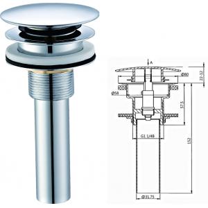 China Big stopper pop up basin drainer,Kohler style basin waste supplier