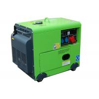 China 4.5kw diesel silent portable generator green color 100% Copper 1 phase on sale