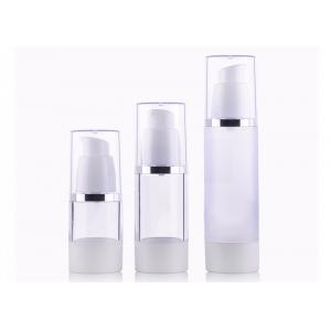 China Clear Frosted Airless Pump Bottles Cosmetic 15ml 50ml For Lotion Cream OEM supplier