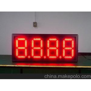 China 10 Inches RF Remote Control Digital Red led Time And Temperature Oil Price Led Signs supplier