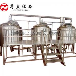 Turkey Industrial Beer Brewing Equipment , Bright 2000L Beer Production Plant