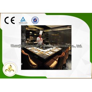 China Nine Seats Commercial Hibachi Grill , LPG / Pipeline Natural Gas Hibachi Grill supplier