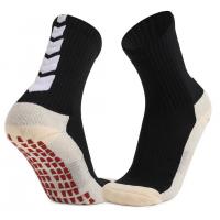 China Custom Embroidery Logo Cotton Sports Soccer Socks for Men Support Grip Football Socks on sale