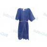 China Comfortable Short Sleeve Disposable Patient Gowns , Blue Isolation Gowns CE Certification wholesale