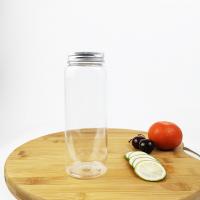 China Plastic Food Container Jars Caps 500ml Cylindrical Beverage With Lids on sale