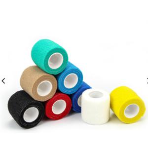 China Customized Non Woven Colored Sports Elastic Self-adhesive Cohesive Bandage For Joint Protection supplier