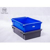 China Handheld Collapsible Plastic Crate With Swing Bar，Versa Large Plastic Storage Crates on sale