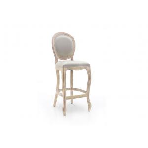 China Louis French Restaurant Bar Stools Oval Spoon Back Upholstered Solid Ash supplier