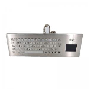 Self Service Kiosk Desktop 65 Keys SS304 Industrial Metal Keyboard With Touchpad