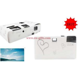 Single Use Disposable Wedding Bridal Camera 36 photos Silver Funny Heart With Flash and Table Card