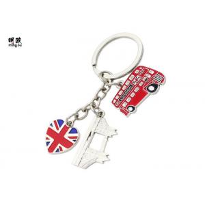 China Fashion UK Market Style Stamped Metal Keychain , Custom Promotional Products Keychains Metal supplier