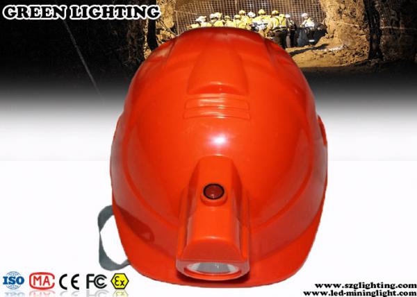 ABS CREE LED Lights Helmet With 4000Lux Rechargeable Headlamp