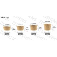 China ZH Disposable Kraft Sauce Cups 1.5oz 2oz 3oz 4oz With Lids Pudding Holy Communion Containers on sale