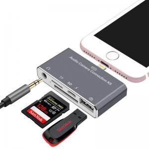 Lightning Adapter Card Reader Hub 5 in 1 Converter 8 Pin Lightning for iPhone 7 iPad Camera