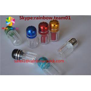 silver and gold clear ps sex pill bottle container pill bottle plastic pill bottles sex capsule bullet shell casing