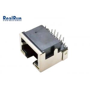 China PCB 8pin RJ45 Modular Jack Connector Right Angle With LED Light 1.5A supplier