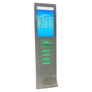 China Free Payment Use Cell Phone Charging Kiosk With Big Touch Screen for Shopping Mall with Remote Advertising supplier