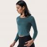 China Pretty Bow Backless Cropped Workout Long Sleeve Shirts For Yoga wholesale